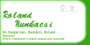 roland munkacsi business card